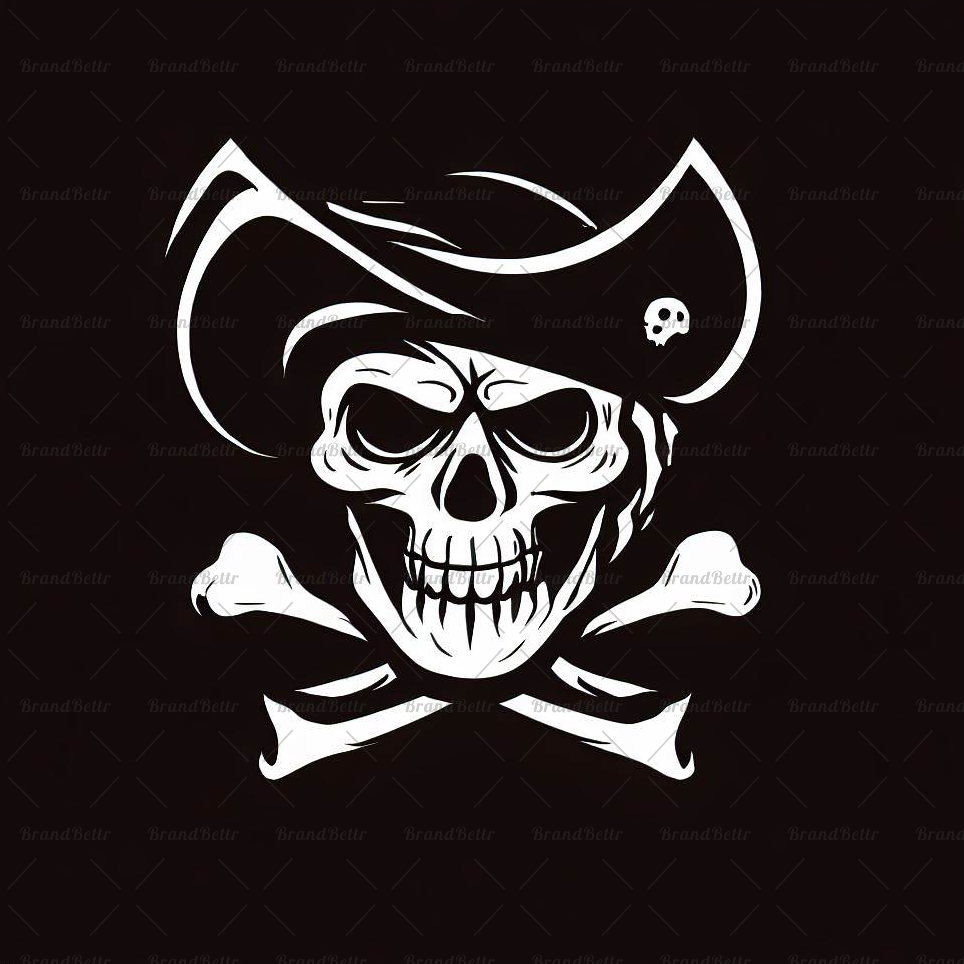 Piratenschädel und gekreuzte Knochen